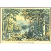 Image 2 : Currier & Ives The Woods in Autumn Lithograph