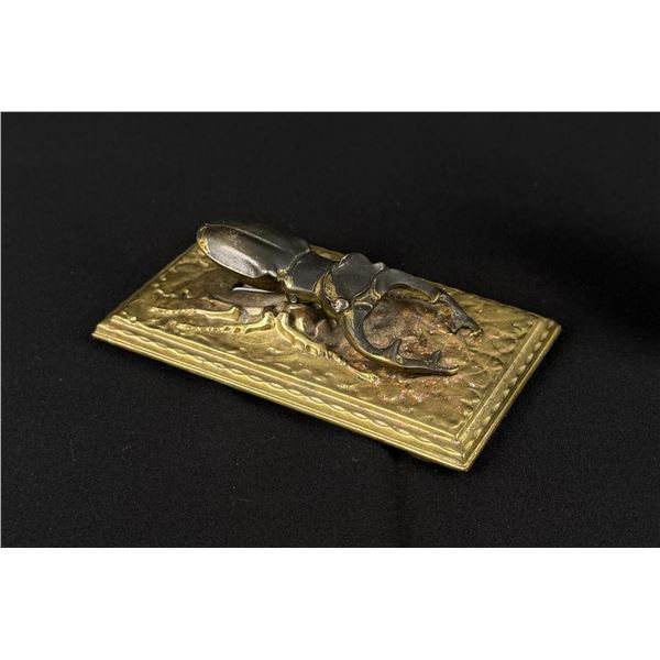 Austrian Vienna Bronze Stag Beetle Paperclip
