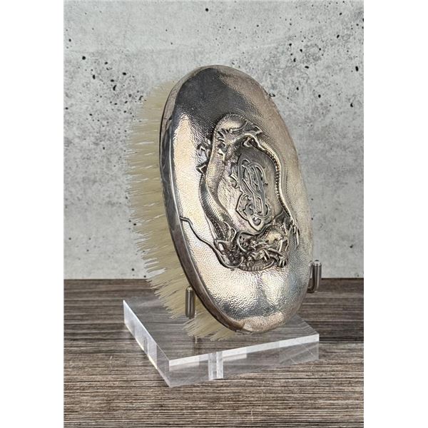 Antique Chinese Export Sterling Silver Brush