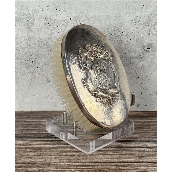 Antique Chinese Export Sterling Silver Brush