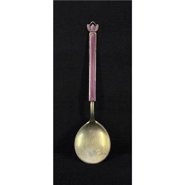 David Anderson Sterling Silver Enamel Spoon
