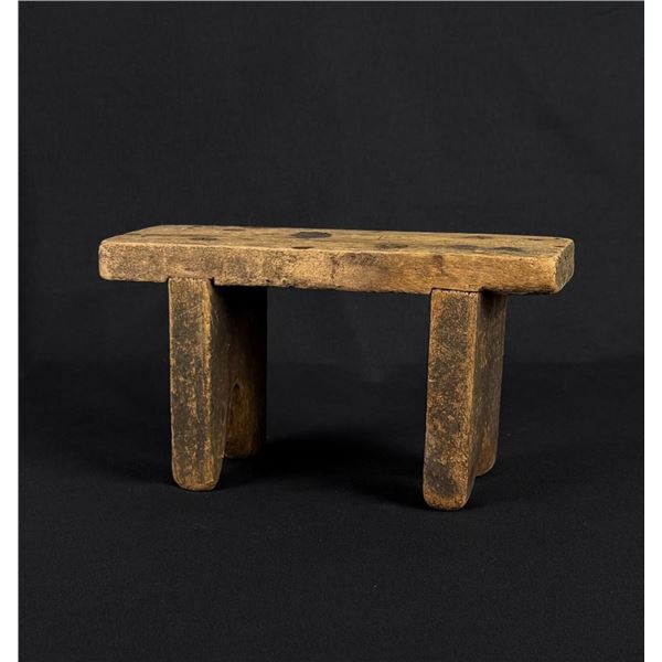 Signed Country Salesman Sample Wooden Doll Bench