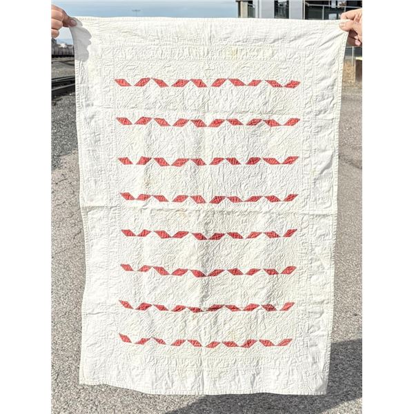 Antique Handmade Flying Geese Quilt