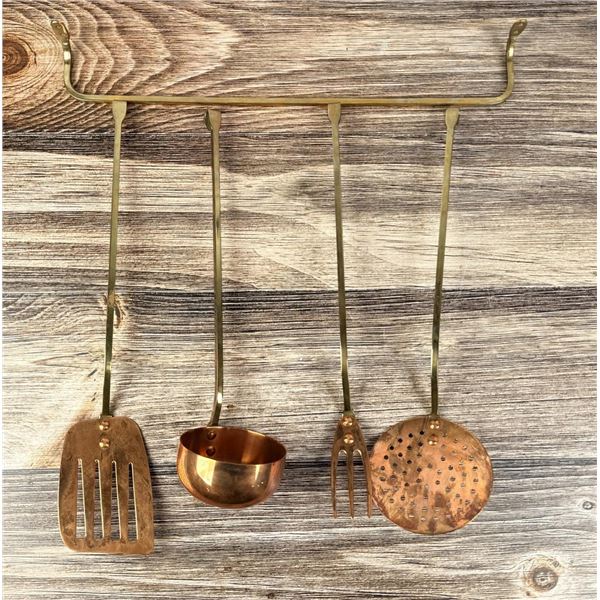 Collection of Copper Kitchen Utensils