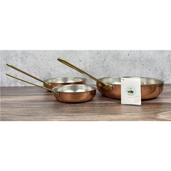 Tagus Chef Copper Cookware Frying Pan Set