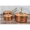 Image 2 : Tagus Chef Copper Cookware Lidded Pot Set