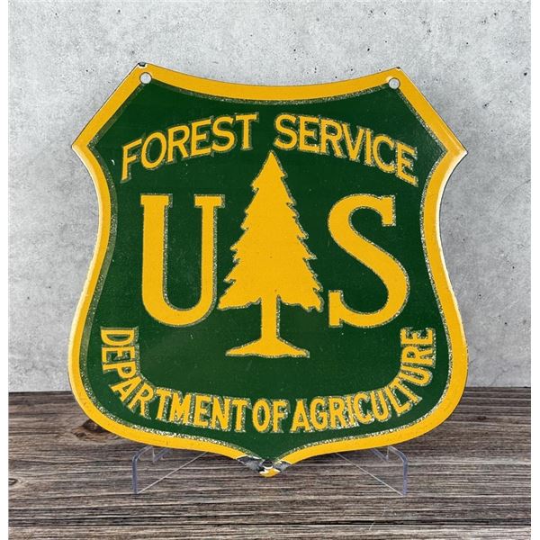 Porcelain USFS US Forest Service Shield Sign
