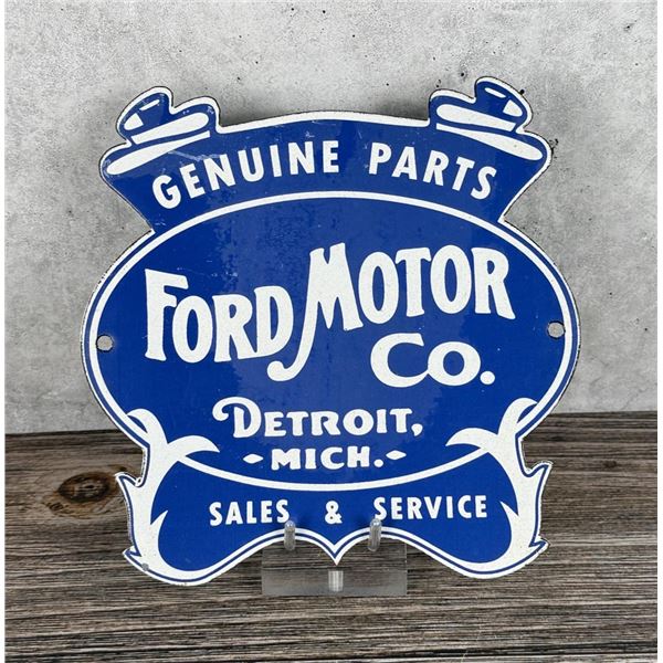 Porcelain Ford Motor Co Detroit Sign