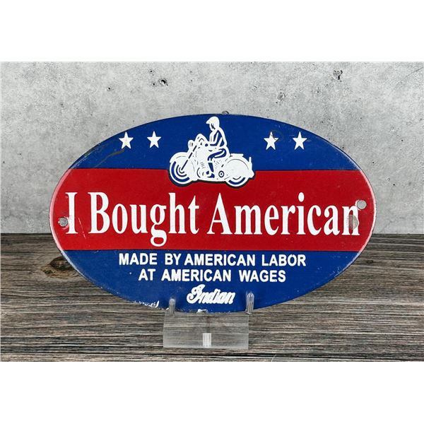 Porcelain Indian Motorcycles Sign