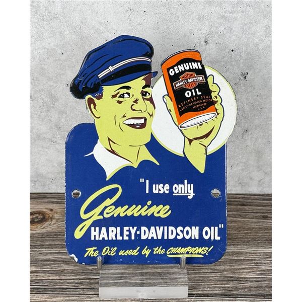 Porcelain Harley Davidson Oil Sign
