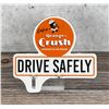 Image 1 : Porcelain Orange Crush License Plate Topper