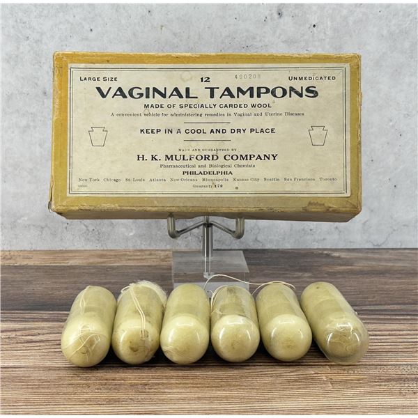 Wool Vaginal Tampon HK Mulford Company