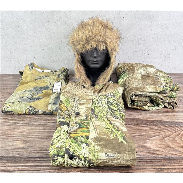 Group Of Camouflage Hunting Clothing