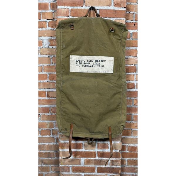 WW2 Army Air Force Garment Bag Soldier Named