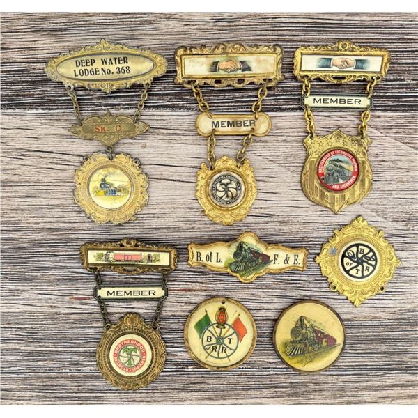 Group Of Railroad Union Badges