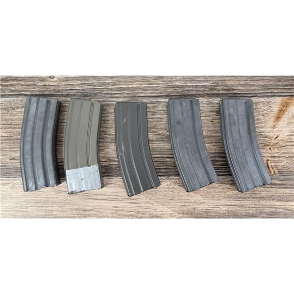 Lot of 5 AR-15 30 Round Magazines