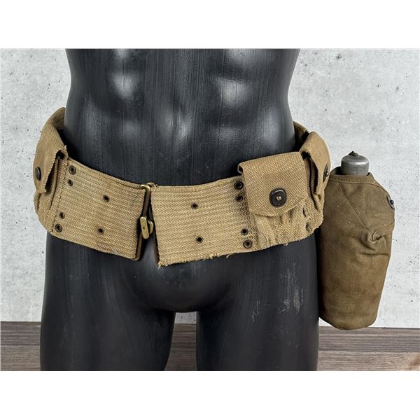 WW1 WWI Mills Ammo Belt With Canteen & Medic Pouch
