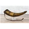 Image 1 : Antique Scrimshaw Frontier Powder Horn Flask