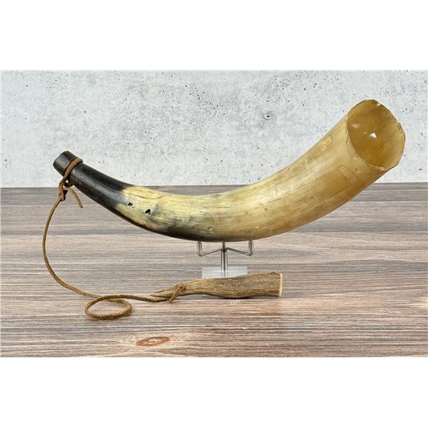 Antique Frontier Powder Horn & Measure