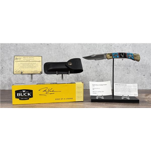 Buck 110 David Yellowhorse Mule Deer Pocket Knife
