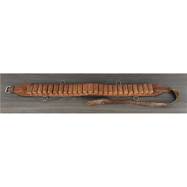 Boer War Leather Shotgun Shell Ammo Belt Bandolier