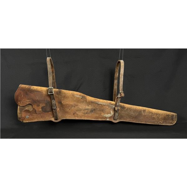 Scoped Leather Rifle Scabbard