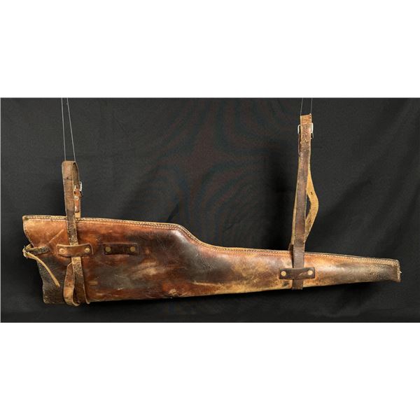 Scoped Leather Rifle Scabbard