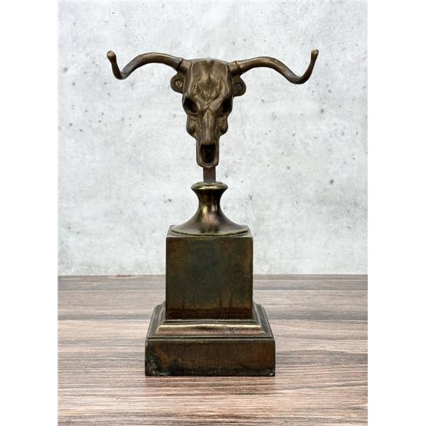 Colt Pistol Steer Skull Display Spur Rack Stand