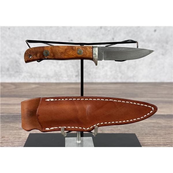 A.G. Russell Gents Damascus Hunter Knife