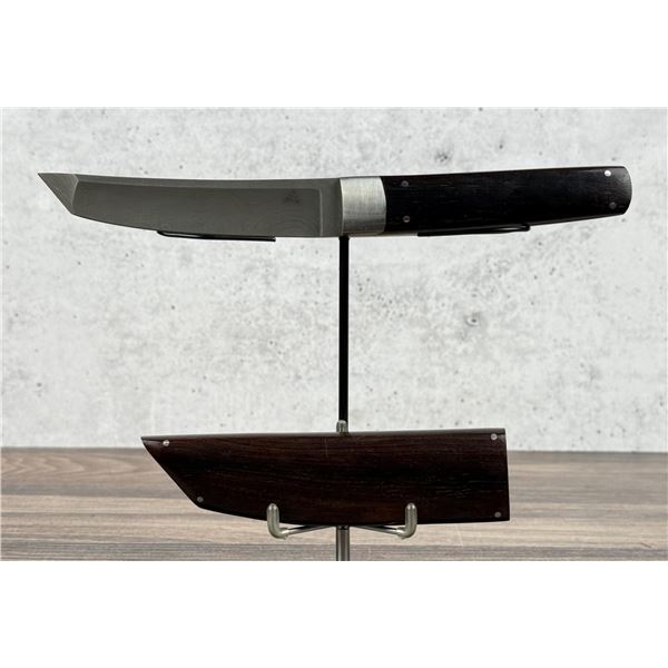 Tommy Lee Custom Damascus Fixed Blade Tanto Knife