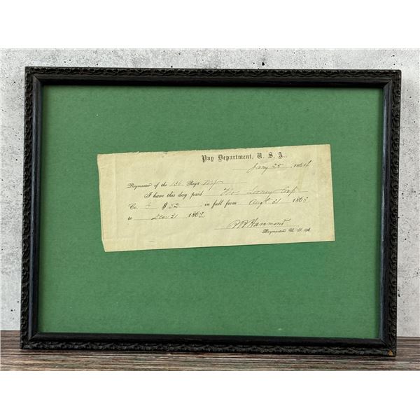 1864 Civil War Pay Voucher