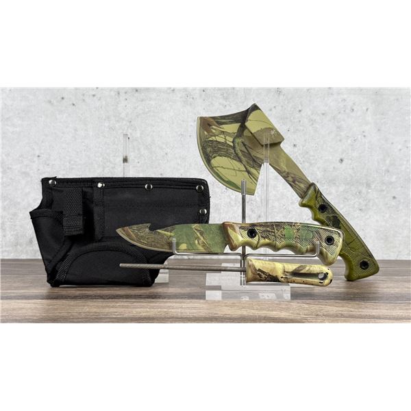 Survival Hunting Knife Hatchet Combo