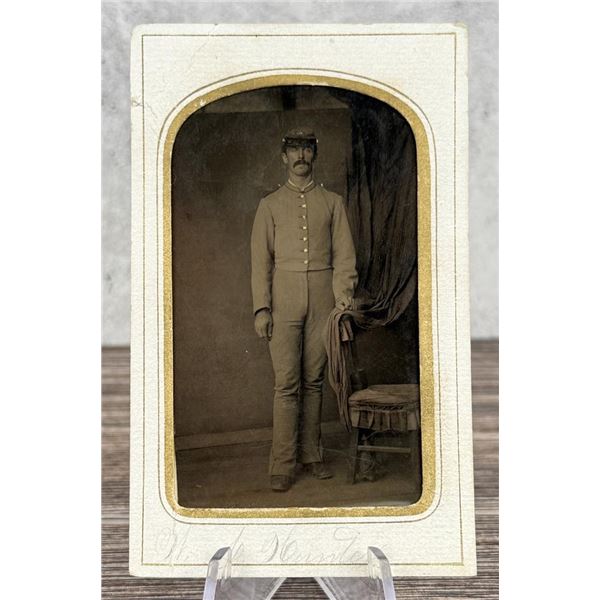 Civil War Confederate Soldier Named Tintype Photo
