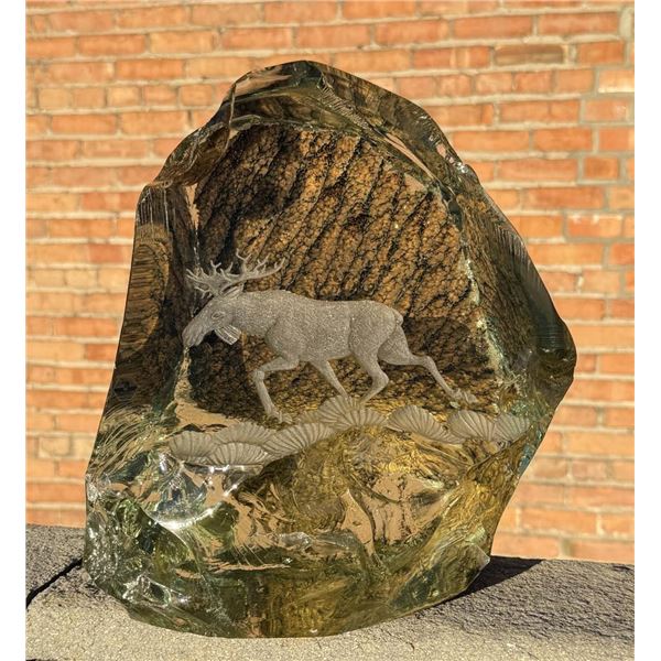 Flygsfors Glassworks Art Glass Moose