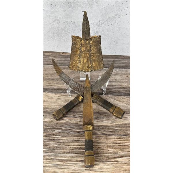 Sudanese Muslim Islamic Alligator Dagger Set