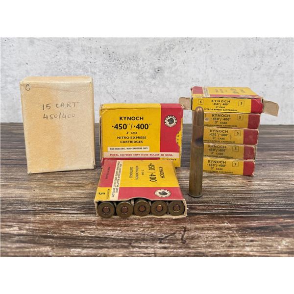 50 Rounds Of Kynoch .450/400 Nitro Express Ammo