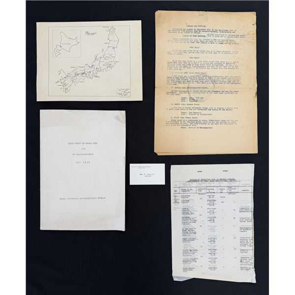 Collection of Post WW2 Japanese Maps and Documents