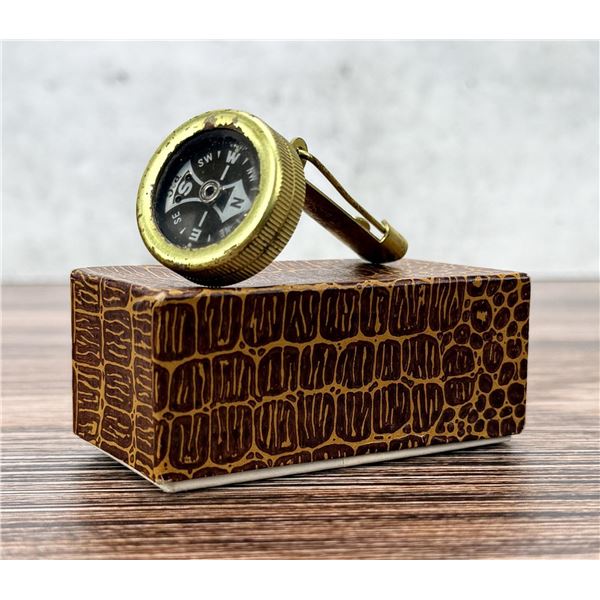 Marbles Style Pin On Brass Belt Compass