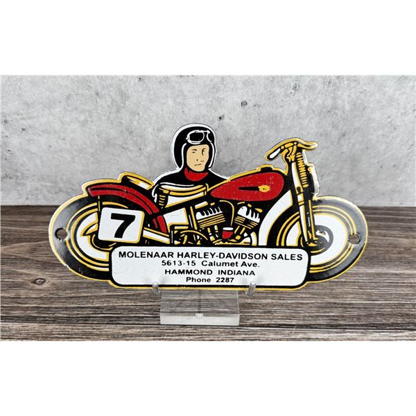 Porcelain Hammond Indiana Harley Davidson Sign