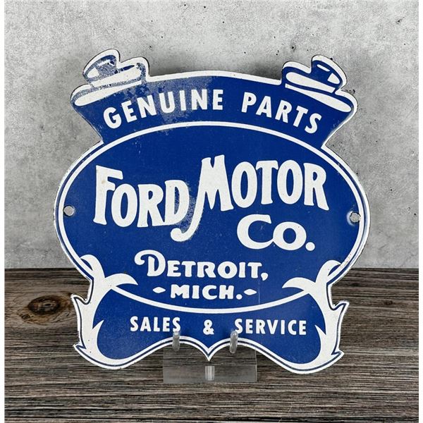 Porcelain Ford Motor Co Detroit Sign