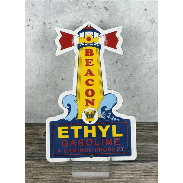 Beacon Ethyl Gasoline Porcelain Sign