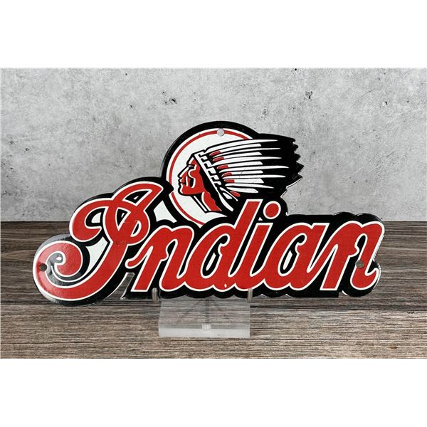 Porcelain Indian Motorcycles Sign