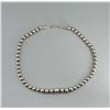 Image 2 : Navajo Sterling Silver Graduated Pearls Necklace