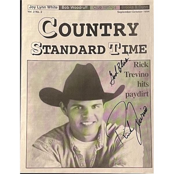 Country music singer Rick Trevino Signed 1994 Country Standard Time Newsletter