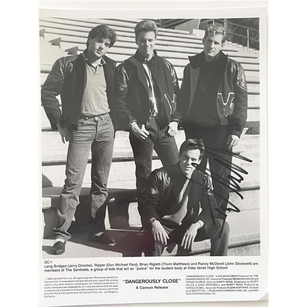 Dangerously Close John Stockwell signed photo