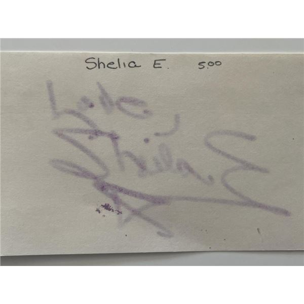 Pop Star Sheila E. signed note