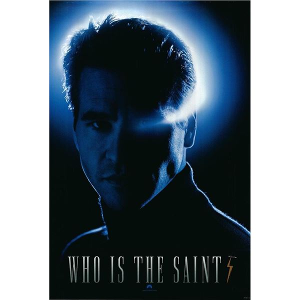 The Saint 1996 original vinyl ceiling drop teaser advertising poster