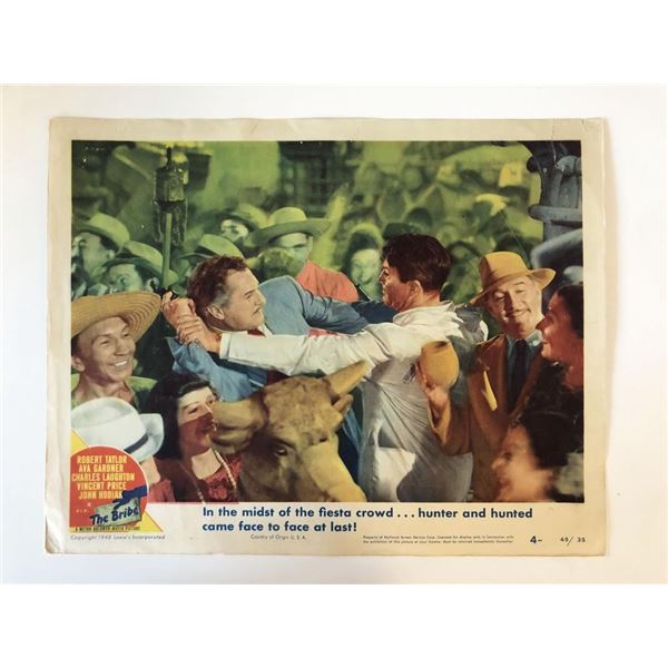 The Bribe original 1949 vintage lobby card