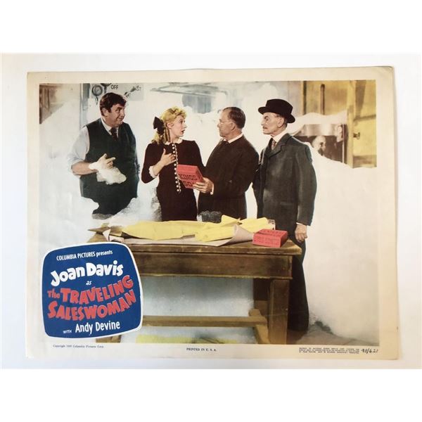 The Traveling Saleswoman original 1949 vintage lobby card