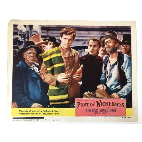 Port of Wickedness original 1954R  vintage lobby card